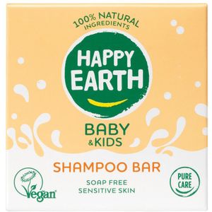 6x Happy Earth Shampoo Bar 100% Natuurlijk Baby & Kids 50 gr