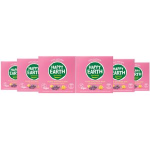 6x Happy Earth 100% Natuurlijke Shower Bar Lavender Ylang 90 gr