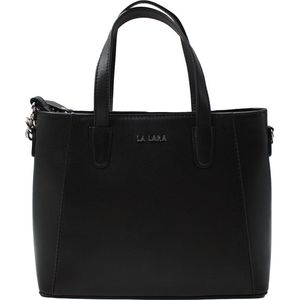 La Lara - De Joan Handbag - Zwart/Black - Handtas - Tassen - Leer - Leren tas