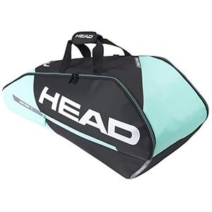 HEAD Tour Racquet Bag M tennistas, uniseks, volwassenen, zwart/mint, 6R