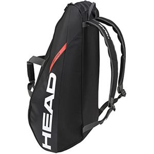 HEAD Uniseks - Racquet Bag voor volwassenen, M, tennistas, zwart/oranje 6R