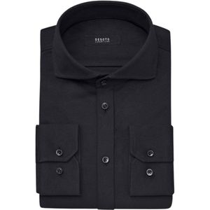 Desoto - 10008-30 - Overhemd - Zwart - Gemeleerd Jersey Stof