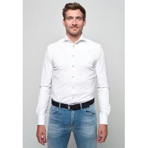 John Miller - Slim Fit Overhemd - Wit - Polyamide