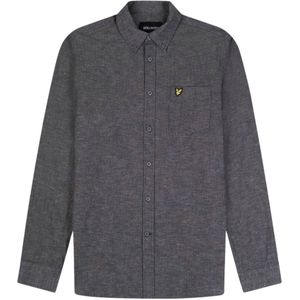 Lyle and Scott - Katoenen Linnen Overhemd - Lange Mouw - Blauw