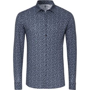Desoto - 78128 546 - Overhemd - Blauw - Katoen, Kent-kraag, Regular Fit