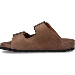 Hush Puppies suede dames slippers sleehak cognac online bestellen