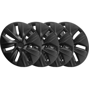 Tesla Model Y zwarte Aero wielkappen wieldoppen set - Sportieve upgrade voor 19 inch Gemini velgen - Auto Exterieur Accessoires Nederland en België