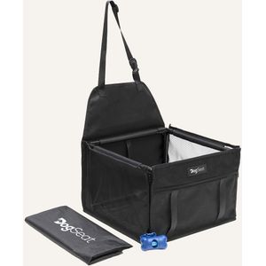 Hondenautostoel, hondenbox, hondenbed, transportboxen, achterbank, hondendeken, hondenmand, kattenbed, voor kleine honden, 135 x 45 cm, grafiet Skai