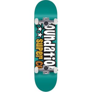 Foundation 3 Star Teal Skateboard Complete Mint