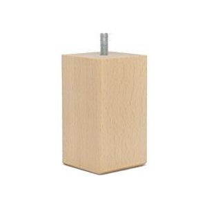 La Fabrique de Pieds AM20170064 set van 4 vierkante bedpoten, 10 x 5,5 x 5,5 cm, licht gelakt hout