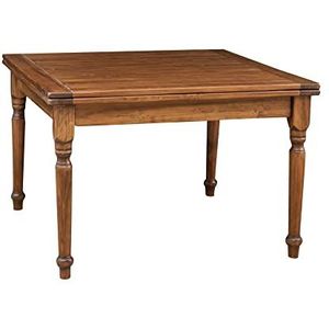 Biscottini Massief houten tafel 120x120x80 cm | Extending dining table Made in Italy | Wooden side table | Houten keukentafel