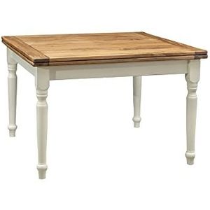 Biscottini Massief houten tafel 120x120x80 cm | Extending dining table Made in Italy | Wooden side table | Houten keukentafel