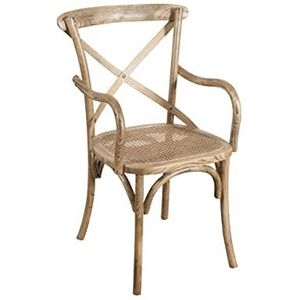 Biscottini Thonet stoel 89 x 50 x 43 cm | stoelen keuken hout | eetkamer stoelen hout afwerking licht walnoot | stoel keuken zitting rotan