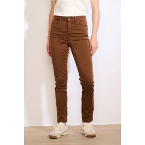 LOLALIZA slim regular waist broek bruin
