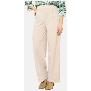 LOLALIZA - Wide Leg Regular Waist Broek - Beige