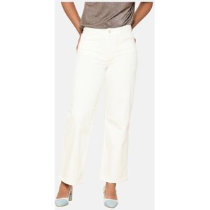 LOLALIZA - High Waist - Jeans - Ecru - Straight Leg - Lange Lengte