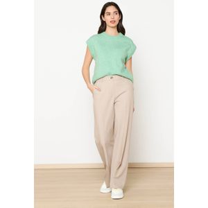 LOLALIZA - High Waist Pantalon - Beige - Wide Leg Pasvorm