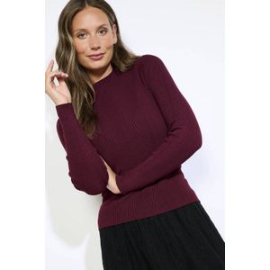LOLALIZA - Top - Donkerrood - Lange Mouwen - Viscose