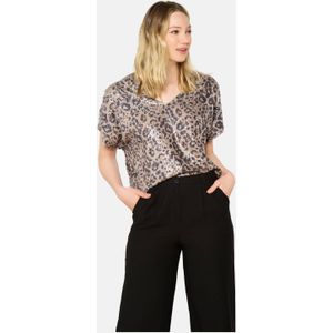 LOLALIZA - Top - Bruin - Pailletten