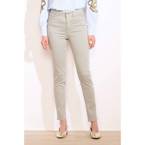 LOLALIZA - Slim High Waist Broek - Lichtkaki