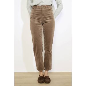 LOLALIZA corduroy mom regular waist broek camel