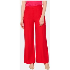 LOLALIZA - Wide Leg Regular Waist Pantalon - Rood