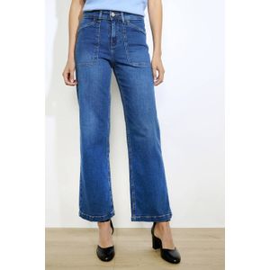 LOLALIZA - Cropped Jeans - Donkerblauw - Denim