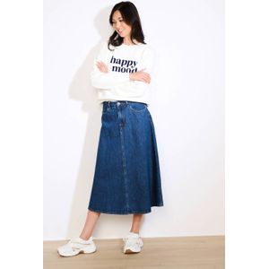 LOLALIZA - Spijkerrok - Dark Blue Denim - Midi Model