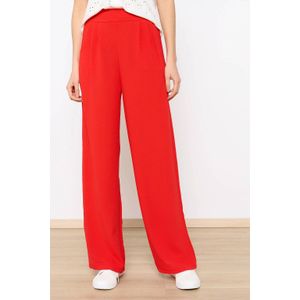 LOLALIZA wide leg high waist broek rood