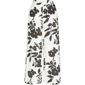 LOLALIZA - Wide Leg High Waist Broek - Donkerbruin