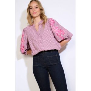 LOLALIZA - Top - Paars - Lange Mouwen - Mao Kraag