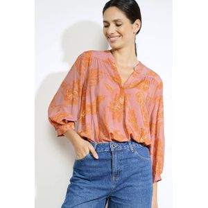 LOLALIZA - Top - Driekwart Mouwen - Button Down Kraag - 100% Viscose