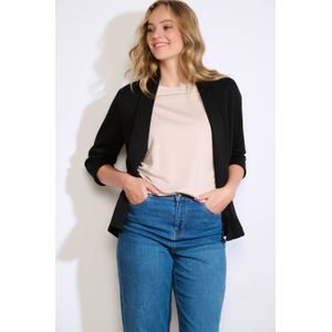 LOLALIZA - Sweatvest - Zwart - Driekwart Mouwen - Reverskraag