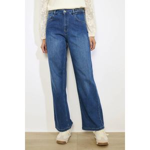 LOLALIZA - High Waist Wide Leg Jeans - Medium Blue Denim