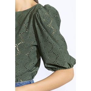 LOLALIZA - Top - Kaki - Broderie