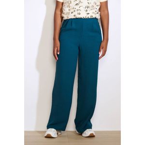 LOLALIZA - Wide Leg Regular Waist Pantalon - Petrol