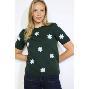 LOLALIZA - Top - Korte Mouwen - Ronde Hals - Viscose en Polyamide