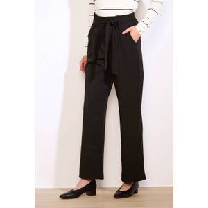 LOLALIZA - Wide Leg Regular Waist Broek - Zwart