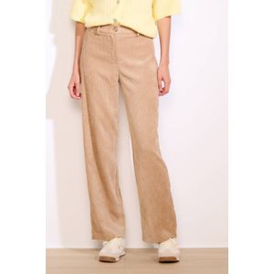 LOLALIZA corduroy mom high waist broek camel