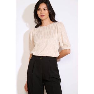 LOLALIZA - Blousetop - Lichtroze - Driekwart Mouwen - Ronde Hals