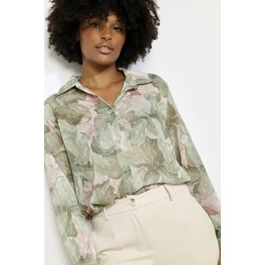 LOLALIZA - Blouse - Groen - Met Lurex