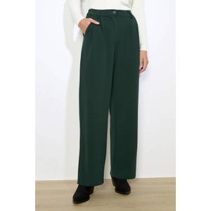 LOLALIZA - Wide Leg Regular Waist Broek - Groen