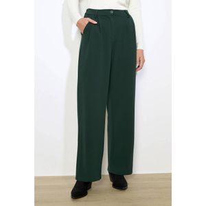 LOLALIZA - Wide Leg Regular Waist Broek - Groen