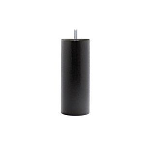 La Fabrique de Pieds AM20170029 bedpoten, cilinder, gelakt hout, 15 x 6 x 6 cm, zwart, 4 stuks