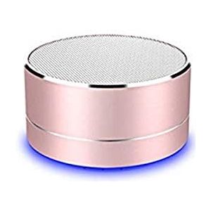 Luidspreker, metaal, Bluetooth, voor Samsung Galaxy S10 + smartphone, USB-poort, TF-kaart, auxiliar-luidspreker, Micro Mini (roze)