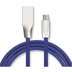 Fast Charge Micro USB-kabel voor JBL Flip 3 Smartphone Android oplader 1 m aansluiting snel opladen (blauw)