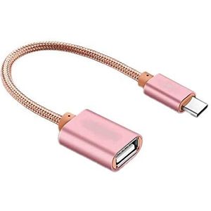 Type C/USB-adapter voor Xiaomi Mi Mix 3 Smartphone & Mac USB-C sleutelconnector (roze)