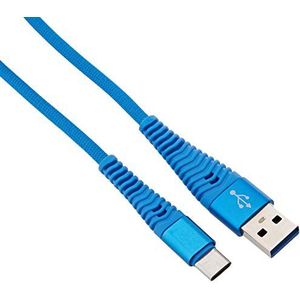 Cable Fast Charge flexibele oplaadkabel type C voor Sony Xperia 5 smartphone, snellader, universele oplader, blauw