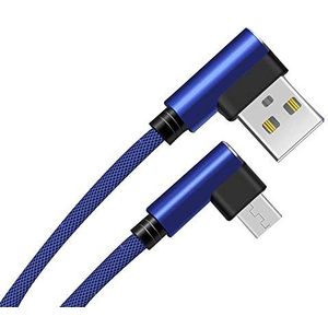 Snellaadkabel, 90 graden, micro-USB, voor Ultimate Ears MegabLAST smartphone, Android, laadaansluiting, universele oplader, blauw