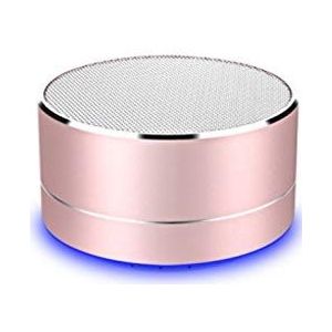 Luidspreker metaal bluetooth voor Samsung Galaxy Note 10 + smartphone USB-poort TF-kaart Auxiliary luidspreker Micro Mini (roze)